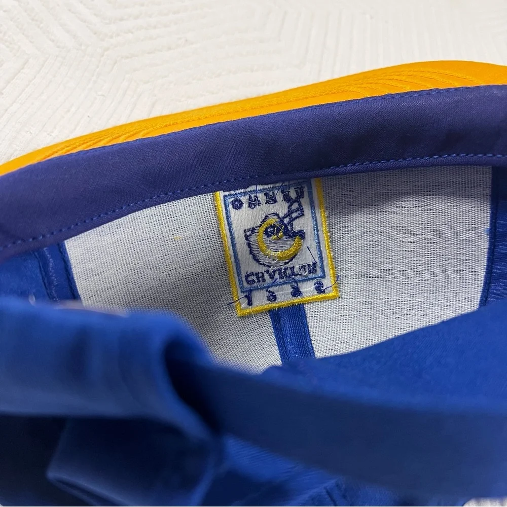 Vintage 1995 St. Louis Rams Charter Owner PSL Adjustable Hat Cap Blue Yellow EUC